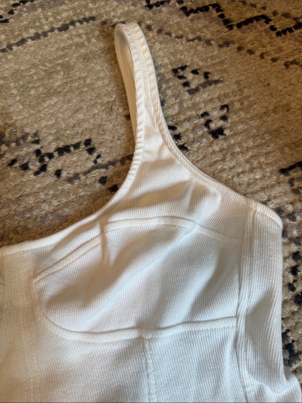 Universal Thread White Ribbed Bust-Seam Cami - Picture 4 of 12